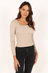 Aleena Knit Top - Oatmeal